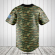 Customize Greece Coat Of Arms Camouflage Baseball Jersey Shirt
