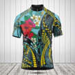 Polynesian Turquoise - Gold Tribal Pattern Men's Cycling Jersey