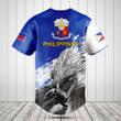 Customize Philippines Coat Of Arms Eagle Baseball Jersey Shirt