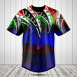 Polynesian Tattoo Color Baseball Jersey Shirt