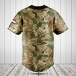 Customize Hungary Coat Of Arms Camouflage Baseball Jersey Shirt