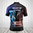 Heart Of A Wolf Soul Of A Dragon 3D Men's Cycling Jersey