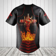 Jesus Save My Life 3D Fire Baseball Jersey Shirt
