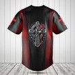 Cross Rose Carbon 3D Pattern Baseball Jersey Shirt