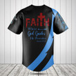 Faith Over Fear Lion Blue Baseball Jersey Shirt