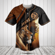 Jesus Lion Leather 3D Baseball Jersey Shirt