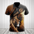 Jesus Lion Leather 3D Shirts