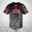 Customize Albania Camo Motto Baseball Jersey Shirt