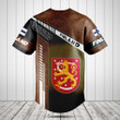 Finland Coat Of Arms Leather Speed Style Baseball Jersey Shirt