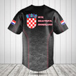 Customize Croatia Camo Anthem Baseball Jersey Shirt
