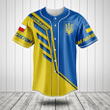 Ukraine Flag Wing With Czech Republic Flag Baseball Jersey Shirt
