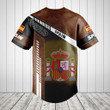 Spain Coat Of Arms Leather Speed Style Baseball Jersey Shirt