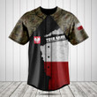 Customize Poland Coat Of Arms Camouflage Baseball Jersey Shirt