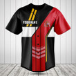 Customize Spain Flag Speed Style Baseball Jersey Shirt