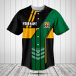 Customize Jamaica Flag Speed Style Baseball Jersey Shirt