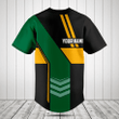 Customize Jamaica Flag Speed Style Baseball Jersey Shirt