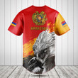 Customize Armenia Coat Of Arms 3D Baseball Jersey Shirt
