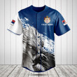 Customize Serbia Coat Of Arms Eagle Baseball Jersey Shirt