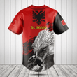 Customize Albania Coat Of Arms Eagle Baseball Jersey Shirt