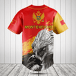 Customize Montenegro Coat Of Arms Eagle Baseball Jersey Shirt