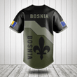 Customize Bosnia Bosnian Lily Symbol Baseball Jersey Shirt
