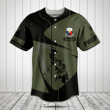 Customize Philippines Map Black And Olive Green Baseball Jersey Shirt