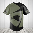 Customize Estonia Map Black And Olive Green Baseball Jersey Shirt