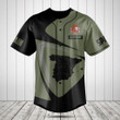 Customize Spain Map Black And Olive Baseball Jersey Shirt