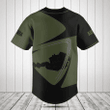 Customize Austria Map Black And Olive Green Baseball Jersey Shirt