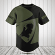 Customize Netherlands Map Black And Olive Green Baseball Jersey Shirt