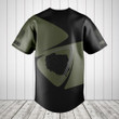 Customize Poland Map Black And Olive Green Baseball Jersey Shirt