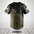 Custom Name Coat Of Arms Galicia Baseball Jersey Shirt
