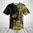 Customize New Zealand Black Skull Camouflage Baseball Jersey Shirt
