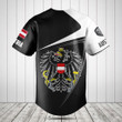 Customize Austria Symbol Black And White Skull Baseball Jersey Shirt
