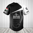 Customize Hungary Symbol Black And White Skull Baseball Jersey Shirt