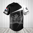 Customize Netherlands Symbol Black And White Skull Baseball Jersey Shirt