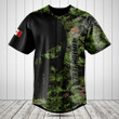 Customize Mexico Black Skull Camouflage Baseball Jersey Shirt
