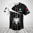 Customize Albania Symbol Black And White Skull Baseball Jersey Shirt