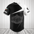 Customize Bulgaria Symbol Black And White Skull v2 Baseball Jersey Shirt