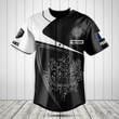 Customize France Symbol Black And White Skull Baseball Jersey Shirt
