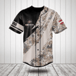 Customize Latvia Coat Of Arms Camo Fire Style Baseball Jersey Shirt