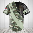 Customize Serbia Coat Of Arms Camo Fire Style Baseball Jersey Shirt