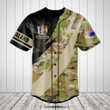 Customize New Zealand Coat Of Arms Camo Fire Style Baseball Jersey Shirt