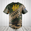 Customize France Coat Of Arms Camouflage 3D v2 Baseball Jersey Shirt