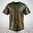 Customize Bosnia Lily Symbol Camouflage 3D Baseball Jersey Shirt