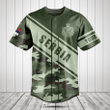 Customize Serbia Coat Of Arms Camouflage 3D Baseball Jersey Shirt