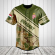 Customize Hungary Coat Of Arms Camouflage 3D Baseball Jersey Shirt