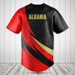 Customize Albania Flag And Coat Of Arms Black Baseball Jersey Shirt