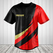 Customize Albania Flag And Coat Of Arms Black Baseball Jersey Shirt