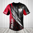 Poland Coat Of Arms Fire Style Baseball Jersey Shirt